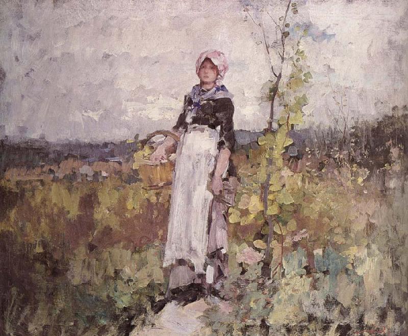Nicolae Grigorescu French peasant Woman in the Vineyard China oil painting art